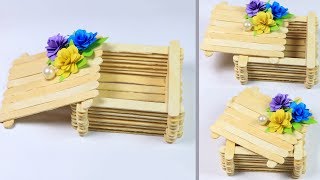 How to make a box with popsicle sticks | popsicle stick crafts | sb crafts