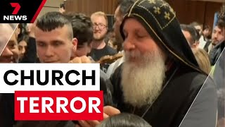 Congregation pray for Bishop in first services since terror attack | 7 News Australia