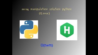 array manipulation hackerrank | python | problem solving | coding interview questions | amazon |