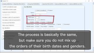 Creating a pedigree chart using f-tree