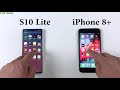 SAMSUNG S10 Lite vs iPhone 8+ Speed Test