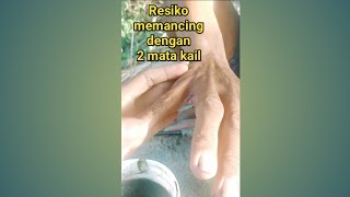 NGERII...!!!!Resiko memancing dengan 2 mata kail.. #SHORT #mancing #mancingmania