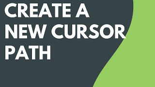 Create a New Cursor Path AFTER (Video OR Images)
