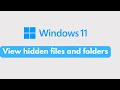 How to show hidden files and folders on Windows 11