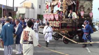 平成28年度渋川山車まつり　2日目 （午後）四つ角揉み通過 　中之町