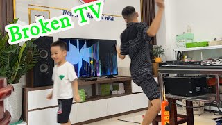 I Broke THE Tv PRANK !! Broken tv prank. | Broken TV.