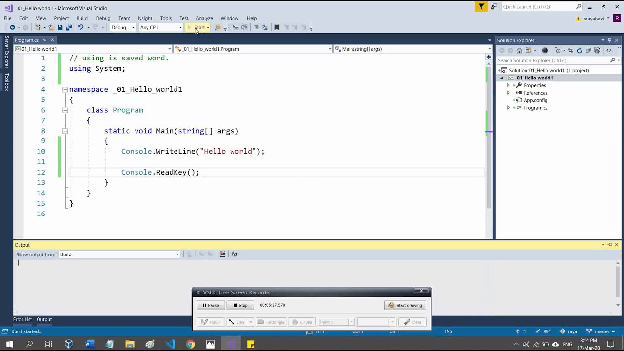 Lesson 01 CSharp - YouTube