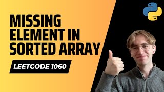1060. Missing Element in Sorted Array - Leetcode Python Solution