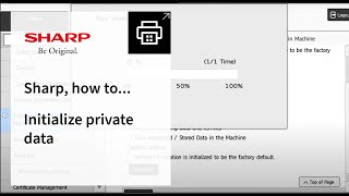 Sharp, how to initialize private data on your Sharp Multifunction Printer