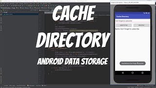 Android DataStorage Tutorial 60 - Cache Directory