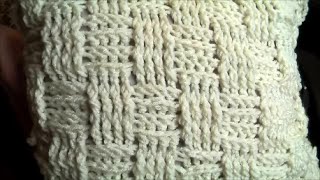 Crochet a cushion cover, basketweave