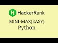 Python Tutorial: How to Solve the Mini-Max Sum Problem on HackerRank