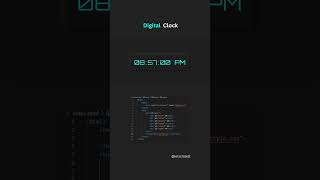How to make a Digital Clock ? | HTML ,CSS , JS | #shorts