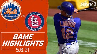 Walker fans 8, Lindor breaks 0-26 streak in Mets 4-1 win | Mets vs Cardinals Highlights | SNY