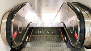 【エスカレーター 三菱製】JR西日本 瀬田駅 改札内 3・4番ホーム 降り  MITSUBISHI Escalator at JR West Japan Seta Station in Japan