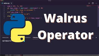 [18] Walrus Operator in Python with Example | Python for Beginners