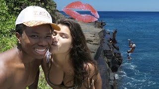 CLIFF JUMPING FOR KISSES!!!