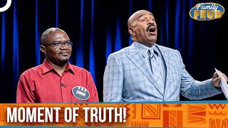 Steve Froze Before Revealing THIS Score | Fast Money | Family Feude Classics