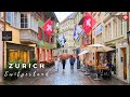 Zurich’s Rainy Afternoon Magic | SWITZERLAND Walking Tour in 4K