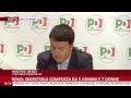 matteo renzi comunica la nuova segreteria del pd