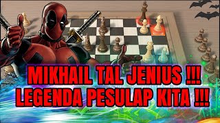 MIKHAIL TAL JENIUS !!! 1 BENTENG VS BENTENG KUDA DAN MENTRI  !!!