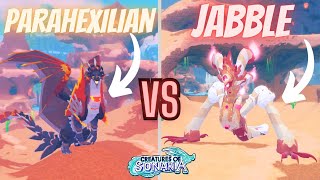 JABBLEBASHHE VS PARAHEXILIAN! | Creatures of Sonaria