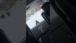 Snow day❕#michigan #snow #snowday #kidsfun #sled #audi #winterseason #snowedin