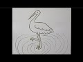 how to draw crane| easy crane drawing for beginners step by step