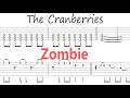 The Cranberries - Zombie / Guitar Solo Tab+BackingTrack