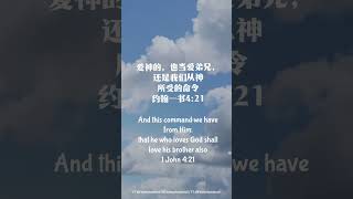 爱神的，也当爱弟兄，这是神的命令。God’s command - love God and love brothers also