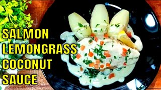 Salmon In Coconut Milk Sauce - Asian Lemongrass Flavored Salmon