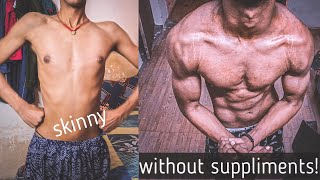 6 month Natural | skinny to mascular transformation (17 year old )..