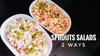 Sprouts & Feta Cheese Salad 2 Ways | Weight Loss Recipe | Nutritious Salad Recipe