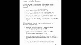 Java APIs for dates and time