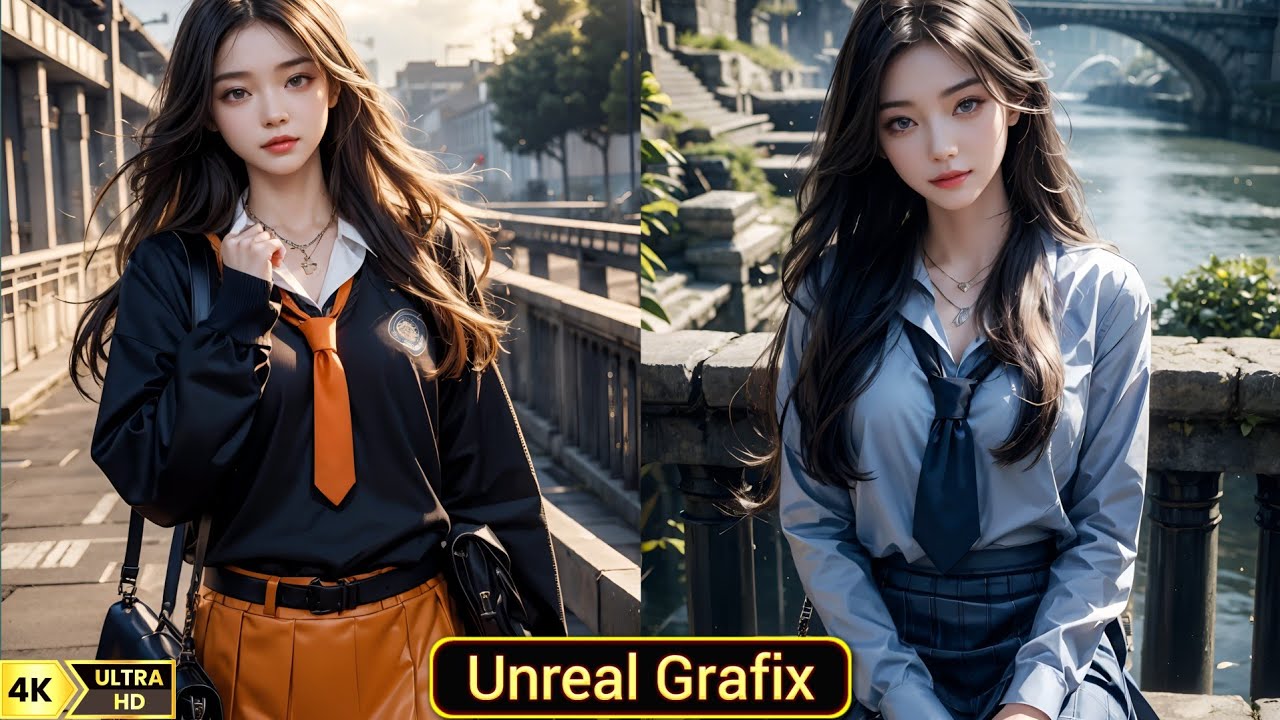 4k60fps Ai High School Girl Lookbook Part 3 Ai School Uniform