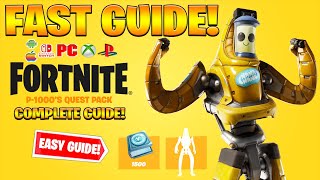 How To COMPLETE ALL P-1000 QUEST PACK CHALLENGES in Fortnite! (P-1000 Quests Guide)