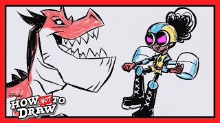 Marvel's Moon Girl and Devil Dinosaur Cartoon Comes to Life! 🖌 | How NOT To Draw | @disneychannel​