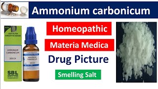 Ammonium Carbonicum Homeopathic Medicine | Drug Picture | Materia Medica #bhms #materiamedica