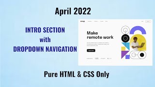 INTRO SECTION WITH DROPDOWN NAVIGATION | FRONTEND MENTOR CHALLENGE