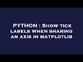 PYTHON : Show tick labels when sharing an axis in matplotlib