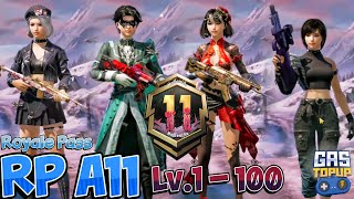 รีวิวรางวัล Royale Pass RP A11 Lv.1-100 - PUBG MOBILE