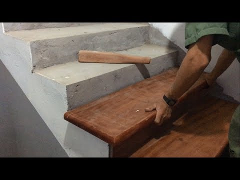 Amazing Technique Hardwood Processing For Stairs - Build and Installation New Stairs Treads Amazing Technique Hardwood Processing For Stairs - Build and Installation New Stairs Treads