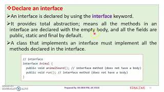 JAVA - MODULE 3 - TOPIC 3 - INTERFACES