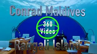 Maldives in VR - UNDERWATER RESTAURANT at Conrad Rangali Island. Luxury Island Resort Tour 5.7K 360º