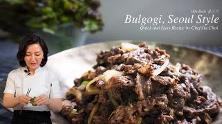 Sub-Eng,Esp l How to make Seoul style Bulgogi l Quick & Easy Recipe by Chef Jia Choi