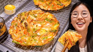 CRISPY Korean Vegetable Pancake 🥞 (The TRENDING way to eat your veggies!)