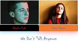 Charlie Puth Feat Selena Gomez - We Don't Talk Anymore (Color Coded) Official Video