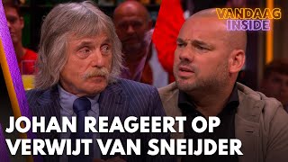 Johan reageert op verwijt van Wesley Sneijder: 'Daar heb ik het helemaal niet over gehad!'