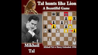 Tal vs Golombek 1958 | A Beautiful Chess Game