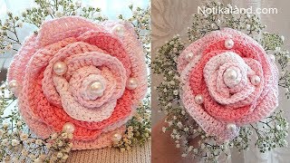 Crochet Flower Rose VERY EASY Tutorial Crochet flower idea